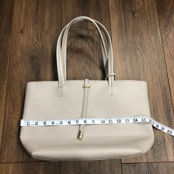 VINCE CAMUTO Leila Gray Saffiano Leather Shoulder Tote Travel Bag READ DESCRIPT. - Picture 6 of 12